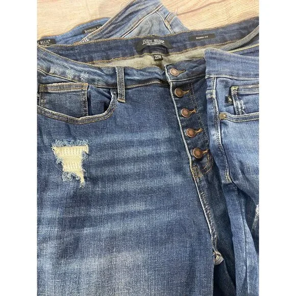 Judy Blue Women's Bundle Of Blue Bootcut/Boyfriend Fit/Skkinny Fit Jeans - 20W